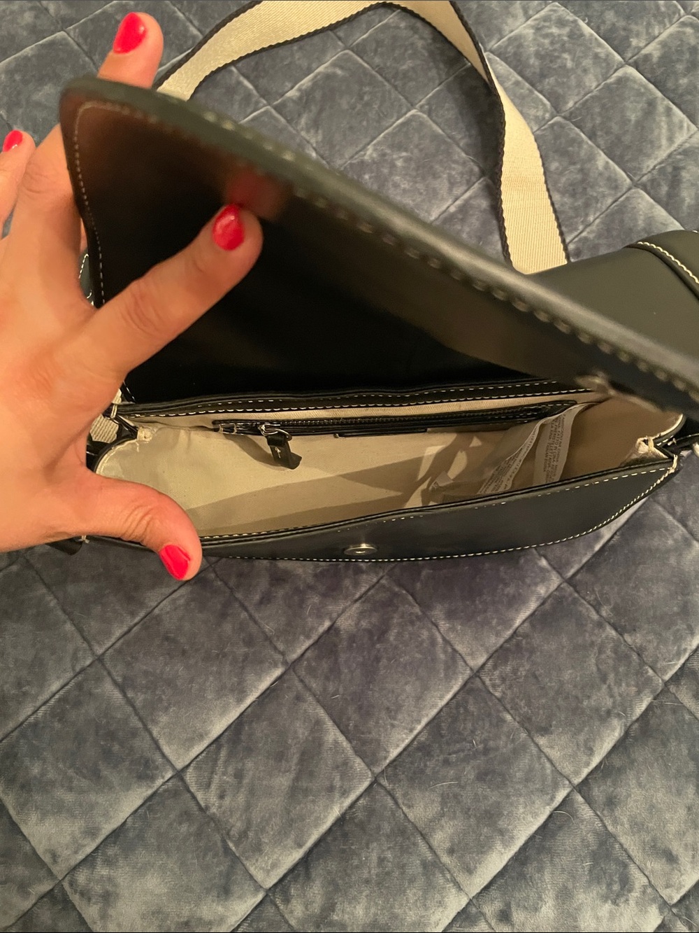 Zara Leather Saddle Crossbody Bag in Black - Picture 3 of 5